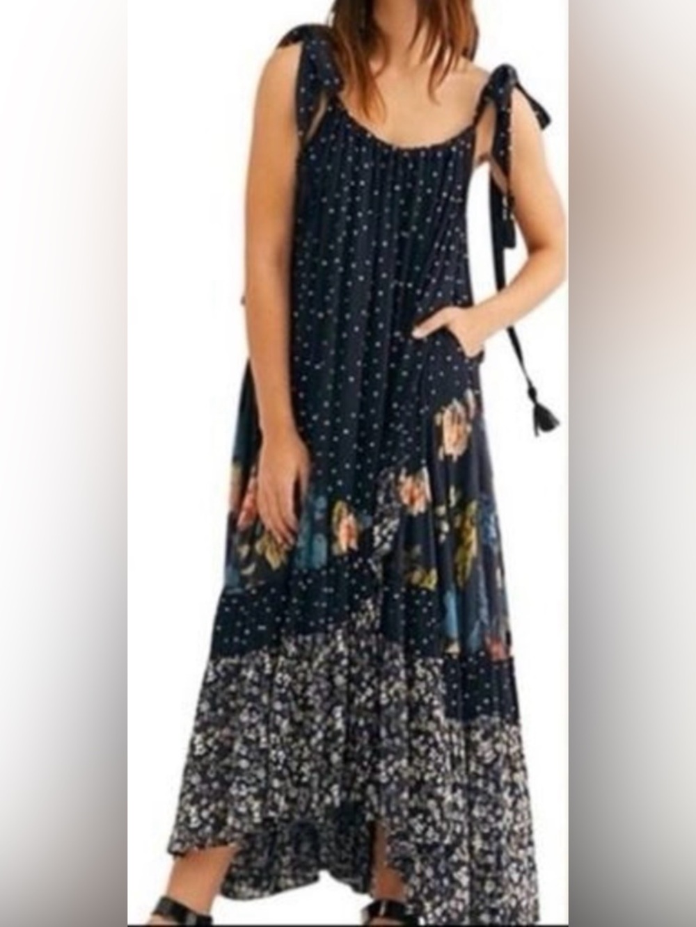 Free People Bare It All Printed Maxi Dress